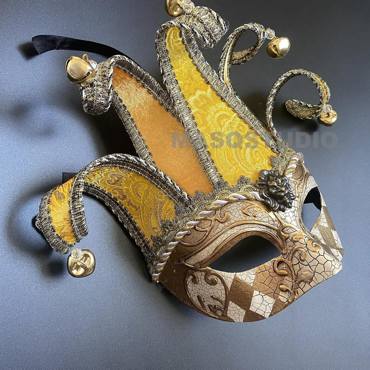 Unisex Mens Mardi Gras Vintage Harlequins Masquerade Jolly Jester Mask Cosplay Dance Birthday Carnival Party