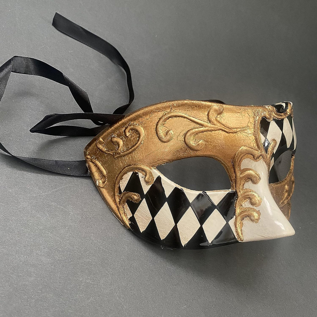 Mens boys Masquerade Mask Venetian Handmade Handpaint Eye Mask Dress up Birthday Cosplay Party Wear