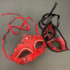 Masquerade eye Mask Pair Cosplay Mardi Gras Carnival Wedding Dance Prom Anniversary Party