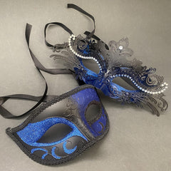 Masquerade Ball Mask Pair Dance Prom Burlesque Graduation Steampunk Birthday Anniversary Christmas New Year Party Wear