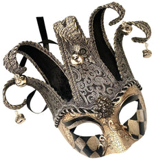 Unisex Mens Mardi Gras Vintage Harlequins Masquerade Jolly Jester Mask Cosplay Dance Birthday Carnival Party