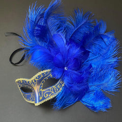 MASQ Masquerade Feather Mask Show Girl Mardi Gras Carnival Costume Cosplay dress up Party Wear