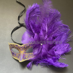 Masquerade Feather Mask Costume Carnival dress up Parade Birthday Dance Prom Eye Wear