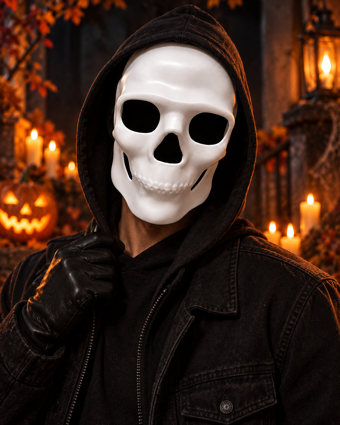 White Skeleton Mask | DIY Day of the Dead Costume & Decor