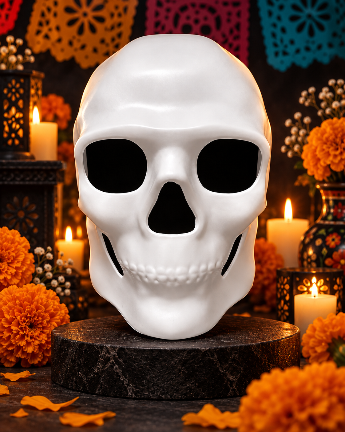 White Skeleton Mask | DIY Day of the Dead Costume & Decor