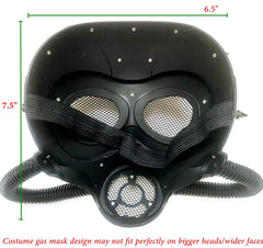 Full Face Silver Masquerade Gas Mask Halloween Costume Cosplay Steampunk Dress up Party