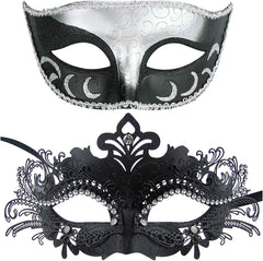 Couple Masquerade Metal Masks Venetian Halloween Costume Mask Mardi Gras Mask Cosplay Party Costume Ball Wedding Party Mask