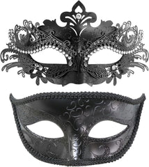 Couple Masquerade Metal Masks Venetian Halloween Costume Mask Mardi Gras Mask Cosplay Party Costume Ball Wedding Party Mask