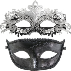 Couple Masquerade Metal Masks Venetian Halloween Costume Mask Mardi Gras Mask Cosplay Party Costume Ball Wedding Party Mask