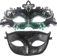 Couple Masquerade Metal Masks Venetian Halloween Costume Mask Mardi Gras Mask Cosplay Party Costume Ball Wedding Party Mask