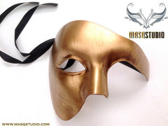 Men's phantom of the opera Gold masquerade ball mask