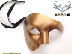 Men's phantom of the opera Gold masquerade ball mask