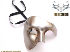Men's phantom of the opera Silver masquerade ball mask
