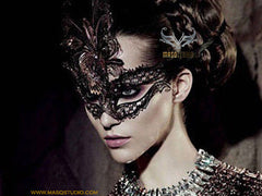 Filigree metal Black Vampire Diaries Mask