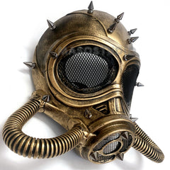 Halloween Costume Cosplay Steampunk Dress up Party Brass Gold Masquerade Gas Mask