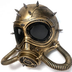 Halloween Costume Cosplay Steampunk Dress up Party Brass Gold Masquerade Gas Mask