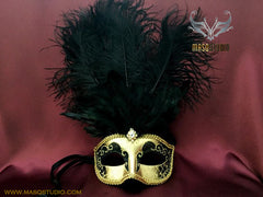 Fifty shades of Grey masquerade ball mask - Black Gold