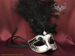 Fifty shades of Grey masquerade ball mask - Black Silver