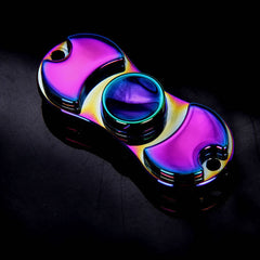 TRI ALUMINUM HAND Rainbow Fidget SPINNER MINI FIDGET METAL TOY EDC 3-5 MINS SPIN AUTISM ADHD